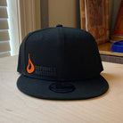 Defiance Kustoms Hat - Orange Flame Logo Flatbill - Langford Industries